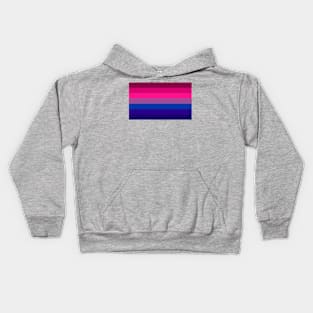 Bisexual Pride Flag +Added Stripes Kids Hoodie